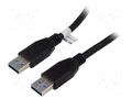 Cable; crossover,USB 3.0; USB A plug,both sides; 3m; black; 5Gbps GOOBAY USB3.0-AA/3