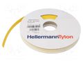 Heat shrink markers; 110m; yellow; thin walled; Temp: -55÷135°C HELLERMANNTYTON TCGT6-2YE-YE