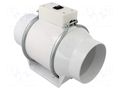 Fan: AC; axial; 230VAC; Ø98mm; 180÷160m3/h; 48dBA; slide; IPX2; white DOSPEL S.A. 007-0405