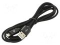 Cable; USB 2.0; Apple Lightning plug,USB A plug; 1.8m; black GEMBIRD CCDB-MUSB2B-AMLM-6