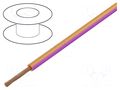 Wire; H05V-K,LgY; stranded; Cu; 0.35mm2; PVC; orange-pink; 200m BQ CABLE LGY0.35-OR/PK