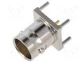 Connector: BNC; socket; female; straight; 75Ω; THT; on PCBs AMPHENOL RF B6251F1-NT3G-75