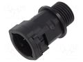 Straight terminal connector; Thread: metric,outside; LLPA; black PMA I-ALND-M162