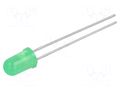 LED; green; 5mm; 5.6÷19mcd; 36°; Front: convex; 2.1÷2.6VDC LITEON LTL-4233