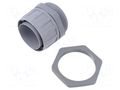 Straight terminal connector; Thread: PG,outside; polypropylene HELLERMANNTYTON FG56-PG48-PP-GY