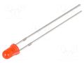 LED; red; 3mm; 220÷330mcd; 40°; Front: convex; 2.1÷2.6VDC; -30÷85°C OPTOSUPPLY OSR5JA3M44A