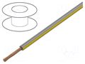 Wire; H05V-K,LgY; stranded; Cu; 1mm2; PVC; grey-yellow; 300V,500V BQ CABLE LGY1.0-GY/YL