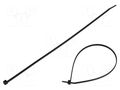 Cable tie; L: 260mm; W: 3.3mm; black; polyamide; 180N; Ømax: 65mm HELLERMANNTYTON T30LR-PA66HS-BK