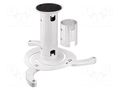 Ceiling mount; white; adjustable; 10kg; Hmin: 130mm; Hmax: 200mm Goobay GOOBAY-51896