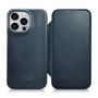 iCarer CE Oil Wax Premium Leather Folio Case Leather Case iPhone 14 Pro Magnetic Flip MagSafe Blue (AKI14220706-BU), iCarer 6975092684473