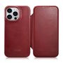 iCarer CE Oil Wax Premium Leather Folio Case Leather Case iPhone 14 Pro Magnetic Flip MagSafe Red (AKI14220706-RD), iCarer 6975092684480
