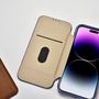 iCarer CE Premium Leather Folio Case iPhone 14 Pro Magnetic Flip Leather Folio Case MagSafe Blue (WMI14220714-BU), iCarer 6975092685722 6975092685722