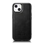 iCarer Leather Oil Wax Genuine Leather Case for iPhone 14 (MagSafe Compatible) Black (WMI14220717-BK), iCarer 6975092685852