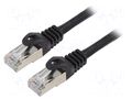 Patch cord; F/UTP; Cat: 6; RJ45 plug,both sides; stranded; CCA; 10m LANBERG PCF6-10CC-1000-BK