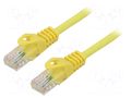Patch cord; RJ45 plug,both sides; U/UTP; 5e; stranded; CCA; 10m LANBERG PCU5-10CC-1000-Y
