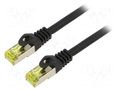 Patch cord; RJ45 plug,both sides; S/FTP; 6a; stranded; Cu; LSZH LANBERG PCF6A-10CU-0200-BK