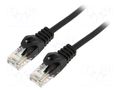 Patch cord; U/UTP; Cat: 6; RJ45 plug,both sides; stranded; Cu; 10m LANBERG PCU6-10CU-1000-BK