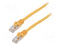 Patch cord; RJ45 plug,both sides; F/UTP; 6; stranded; CCA; 0.5m LANBERG PCF6-10CC-0050-Y