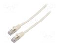 Patch cord; F/UTP; 6; stranded; CCA; PVC; white; 2m; 26AWG; Cores: 8 LANBERG PCF6-10CC-0200-W