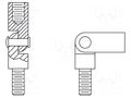 Screwed spacer sleeve; 15.9mm; Int.thread: UNC6-32; cylindrical KEYSTONE KEYS335