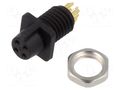 Connector: circular; socket; female; PIN: 4; 60V; gold-plated; 3A BINDER 09-9766-30-04