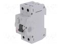 RCBO breaker; Inom: 6A; Ires: 500mA; Poles: 2; 230/400VAC; IP20; KZS ETI POLAM 002173901