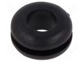 Grommet; Ømount.hole: 7.5mm; Øhole: 5.5mm; black; 0÷80°C; PVC ESSENTRA ESS-10071519