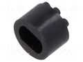 Spacer sleeve; LED; Øout: 5.1mm; ØLED: 3mm; L: 3.8mm; black; UL94V-0 BIVAR LTM-150