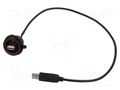 Cable; USB Buccaneer; USB A socket-front,USB B plug; 0.5m; IP68 BULGIN PX0844/A/0M50/B