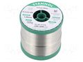 Tin; lead free; Sn99,3Cu0,7+NiGe; 1mm; 500g; reel; 2.5%; Flux: SW33 STANNOL SN100K600/1.0/0.5