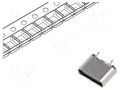 Connector: USB C; socket; SMT; PIN: 16; vertical; top board mount GCT USB4120-03-C