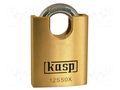 Padlock; shackle; brass; Protection: medium (level 8); A: 50mm KASP KA-K12550XD