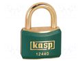 Padlock; shackle; brass; Protection: low (level 4); A: 40mm; B: 21mm KASP KA-K12440GREA1