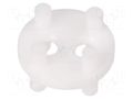 Spacer sleeve; LED; Øout: 6.4mm; ØLED: 3mm,5mm; L: 3.8mm; white BIVAR 450-150