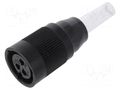 Connector: circular; 690; 250V; 10A; PIN: 3; plug; female; soldering BINDER 09-0056-00-03