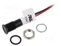 Indicator: LED; prominent; red,green,yellow; Ø8mm; IP67; cables APEM Q8F7BZZRYG02E