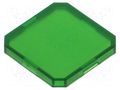 Actuator lens; OKTRON®-JUWEL; green SCHLEGEL TOKJFGN