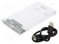 Hard discs housing: 2,5"; PnP; USB 2.0,USB 3.0; 126x79x13mm SAVIO SAVAK-66