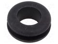 Grommet; Ømount.hole: 15mm; Øhole: 11mm; black; -40÷125°C; EPDM ESSENTRA ESS-10284810