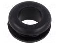 Grommet; Ømount.hole: 15mm; Øhole: 11mm; black; -40÷125°C; EPDM ESSENTRA ESS-10284827