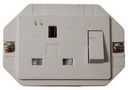 MAINS SOCKET, 1GANG SWITCH 2531WHI