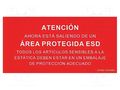 Information board; ESD; 150x300mm; red; Language: ES STATICTEC PRT-STSRL150300ES