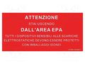 Information board; ESD; 150x300mm; red; Language: IT STATICTEC PRT-STSRL150300IT
