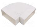 Accessories: flat horizontal elbow bend; white; ABS; 110x55mm DOSPEL S.A. 007-0225