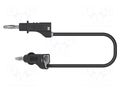 Test lead; 60VDC; 30VAC; 12A; banana plug 4mm,both sides; black ELECTRO-PJP PJP2110-50N