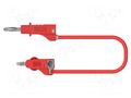 Test lead; 60VDC; 30VAC; 12A; banana plug 4mm,both sides; red ELECTRO-PJP PJP2111-150R