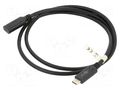 Cable; USB 3.1; USB C socket,USB C plug; 1m; black; 5Gbps; PVC; 60W Goobay GOOBAY-45393