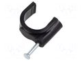 Holder; black; on round cable; 100pcs; with a nail; Ø: 16mm GOOBAY GOOBAY-64686