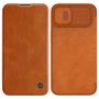 Nillkin Qin Leather Pro Case iPhone 14 Plus Camera Cover Holster Cover Flip Case Brown, Nillkin 6902048248984