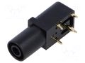Connector: 4mm banana; socket; 24A; 33.6mm; black; gold-plated MUELLER ELECTRIC BU-163-0